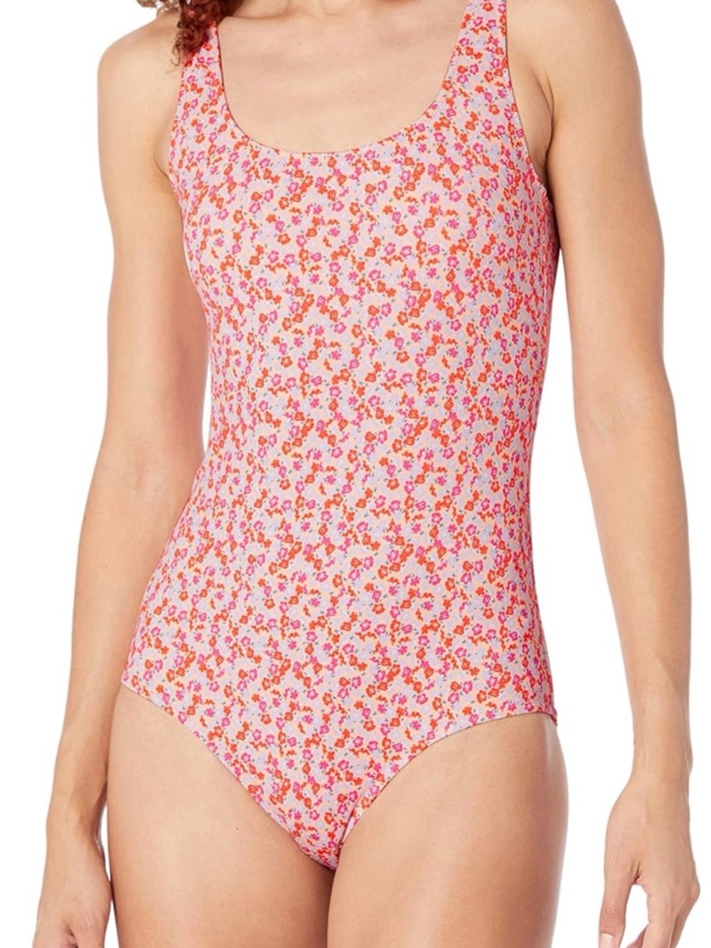 One-Piece Scoop Neck Coverage Swimsuit